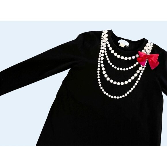 KATE SPADE Girls Youth Pearl Necklace Print Dress Size XL - Picture 5 of 6